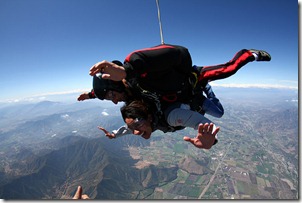 activités couple saut en parachute